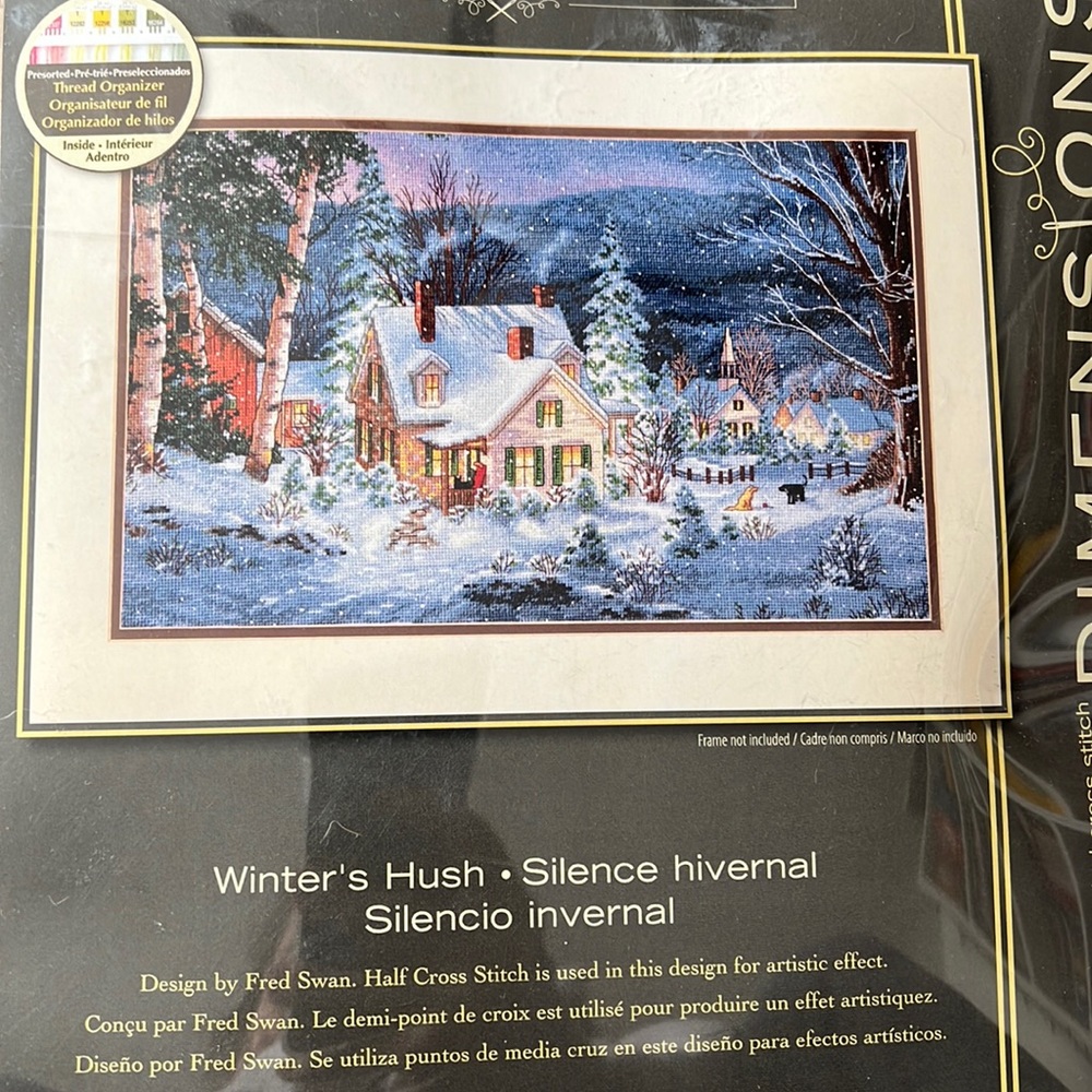 Cross stitch kit, winters Hush